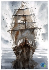 Widmo statek  4  A4 21cm x 29,7cm