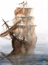 Widmo statek A3  format 30x40