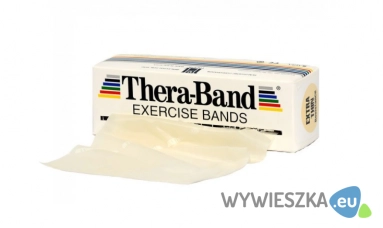 Taśma reh 2,5m Thera Band beżowa + zestaw ćwiczeń