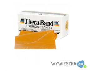 Taśma reh 2,5m Thera Band złota + zestaw ćwiczeń