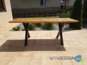 Stół dębowy ogrodowy styl loft industrialny