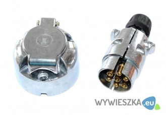 GNIAZDO DO PRZYCZEPY ALUMINIOWE 7 pin + WTYCZKA